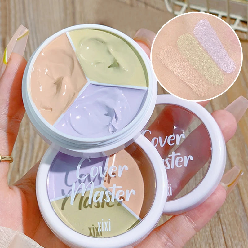 MYALBTROZ XIXI 3-Color Concealer Palette | Full Coverage for Dark Circles, Acne & Blemishes