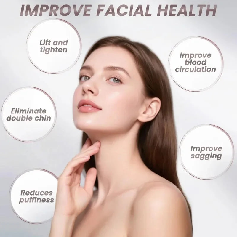 MYALBTROZ™ Lymphatic Contour Face Brush – Ergonomic Facial Drainage Massager for Jawline, Chin & Skin Sculpting