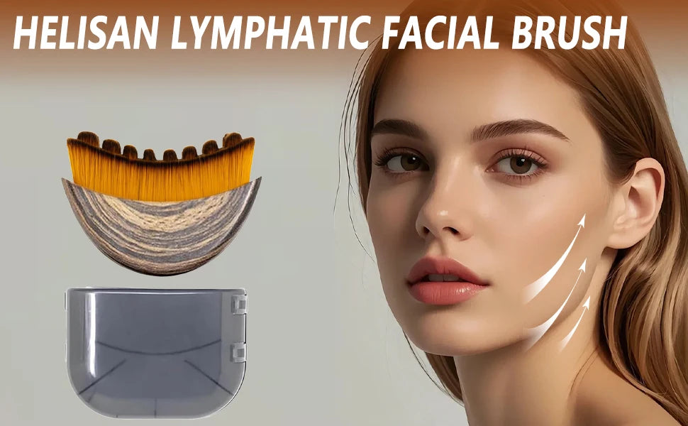 MYALBTROZ™ Lymphatic Contour Face Brush – Ergonomic Facial Drainage Massager for Jawline, Chin & Skin Sculpting
