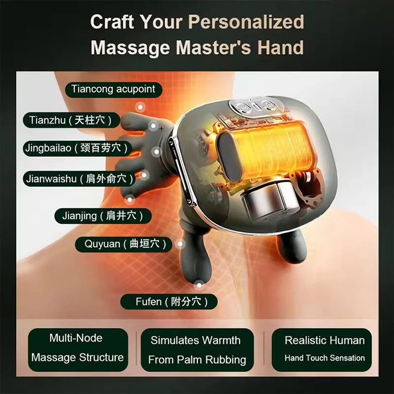 MYALBTROZ™ Smart Bionic Neck & Shoulder Massager Deep Kneading Heat Therapy for Full Body Relaxation