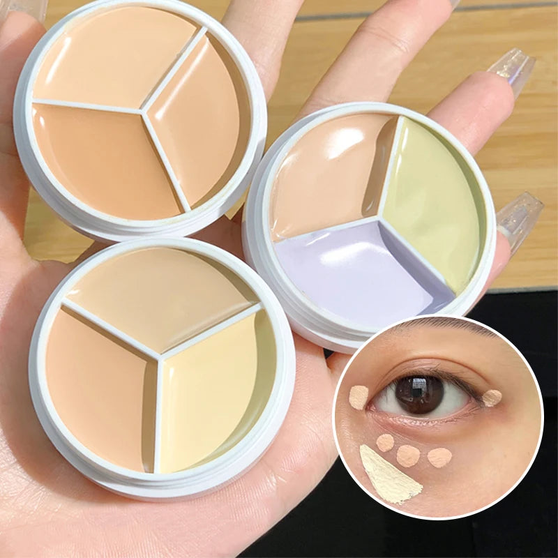 MYALBTROZ XIXI 3-Color Concealer Palette | Full Coverage for Dark Circles, Acne & Blemishes