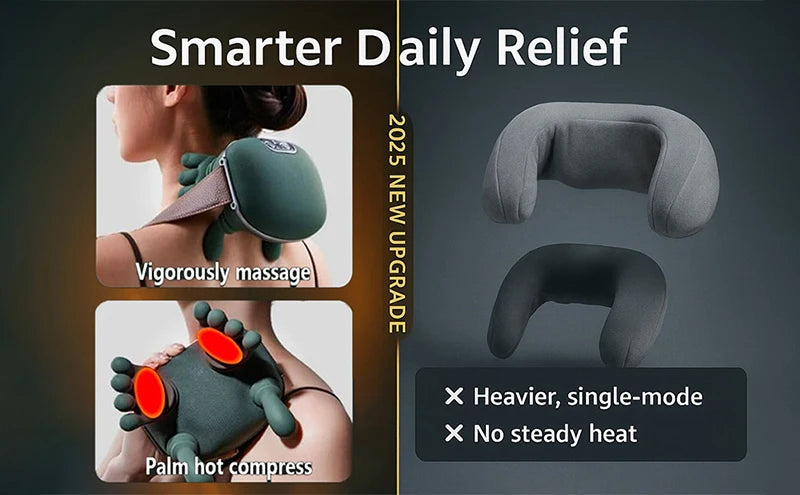 MYALBTROZ™ Smart Bionic Neck & Shoulder Massager Deep Kneading Heat Therapy for Full Body Relaxation