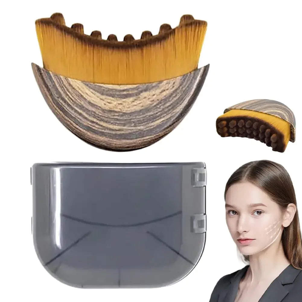 MYALBTROZ™ Lymphatic Contour Face Brush – Ergonomic Facial Drainage Massager for Jawline, Chin & Skin Sculpting