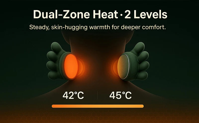 MYALBTROZ™ Smart Bionic Neck & Shoulder Massager Deep Kneading Heat Therapy for Full Body Relaxation